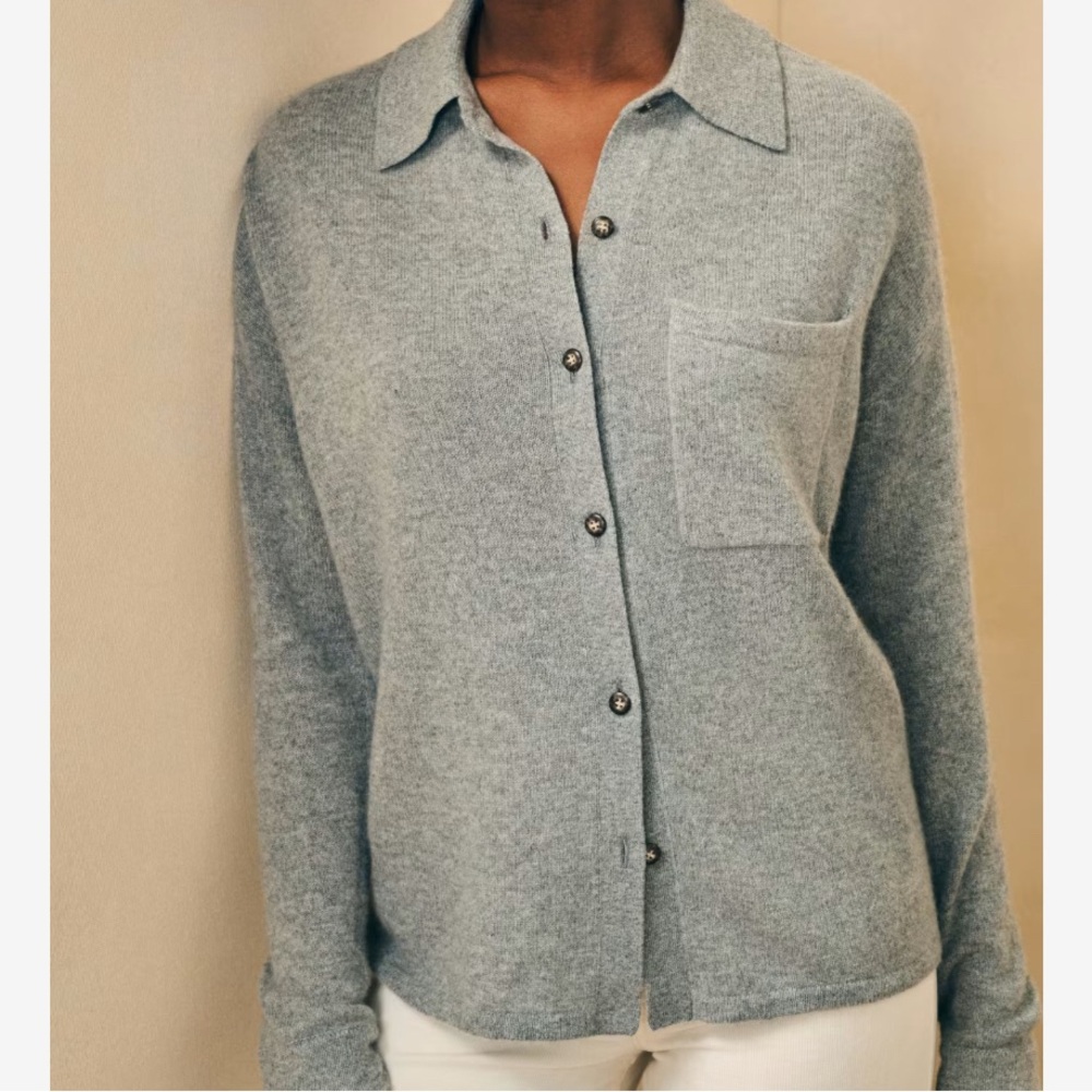NWT Faherty Cloud Cashmere Sweater shirt- Medium